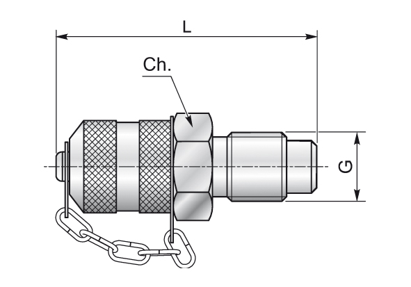 Hose coupler with cap TGVMM -  with non return valve