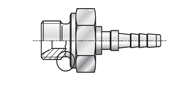 BSP male 60° + flatseal CTBM - AGR