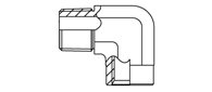NPT male-90°-NPT female NM-90-NF