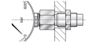 Pressure gauge BSP female bulkhead TBFMBL - BSP O-ring